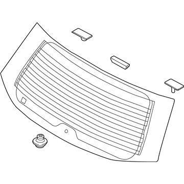 Kia 87110A9020 Glass Assembly-Tail Gate