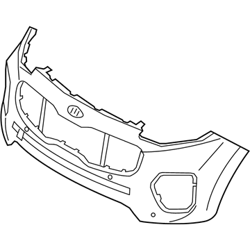 Kia 86510D9LB0 Front Bumper Upper Cover Assembly