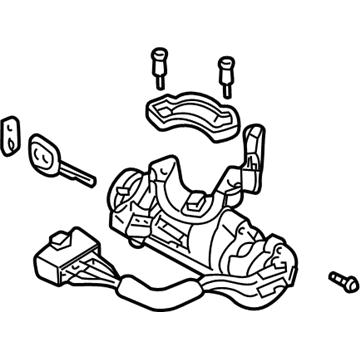 2000 Kia Rio Ignition Lock Assembly - 0K30H76990A