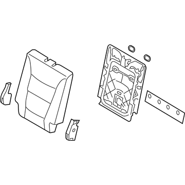 Kia 893001U620CA4 Back Assembly-2ND Seat,L