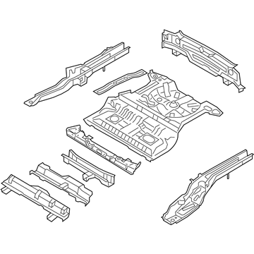 Kia 655001F010 Panel Complete-Rear Floor