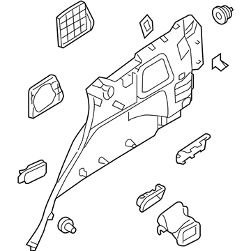 Kia 857302P300H9 Trim Assembly-Luggage Side