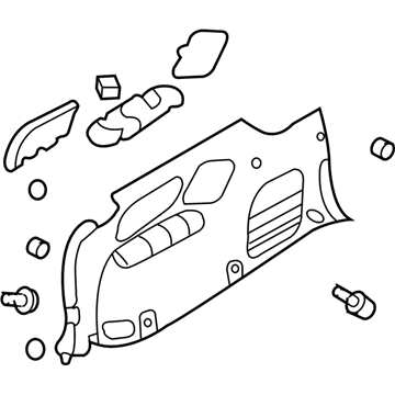 Kia 857404D1319D Trim Assembly-Luggage Side