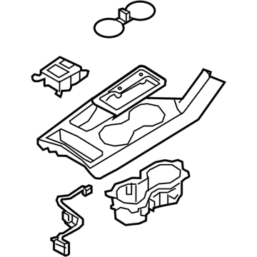 Kia 84650D9900GBU Cover Assembly-Console U