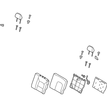 Kia 893001WGG0BGX Back Assembly-Rear Seat LH