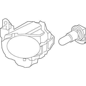 Kia 92201B2000 Front Fog Lamp Assembly, Left