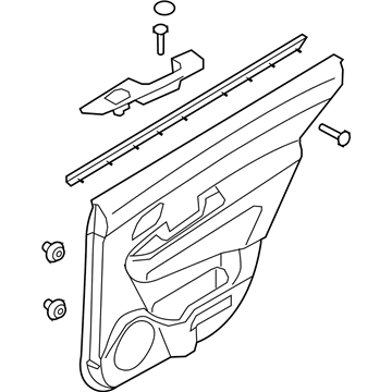 Kia 833021D0623J Panel Complete-Rear Door Trim