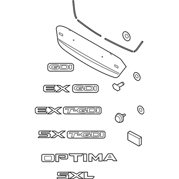 Kia 873704C060 Moulding Assembly-Back Panel