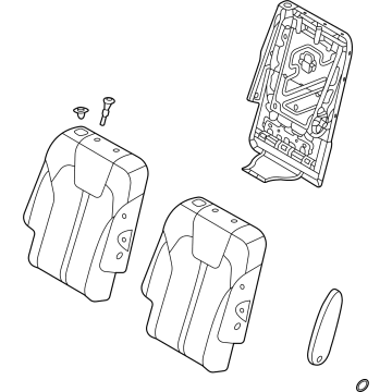 Kia 89400R5141MS9 BACK ASSY-RR SEAT RH