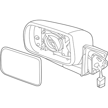 Kia 876202J130 Outside Rear View Mirror Assembly, Right