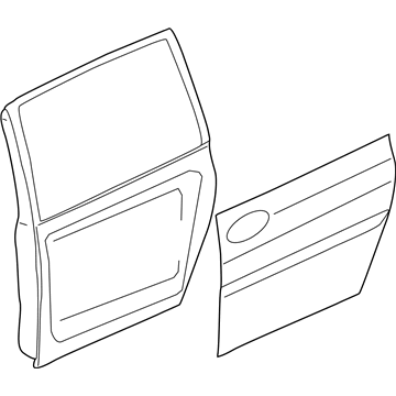 Kia 770044D010 Panel Assembly-Rear Door RH