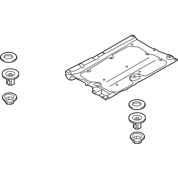 Kia 84135D4500 Under Cover Assembly-FLO