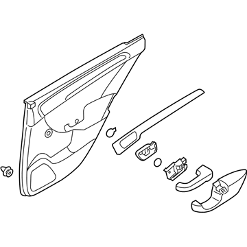 Kia 833011M0202I Panel Complete-Rear Door Trim