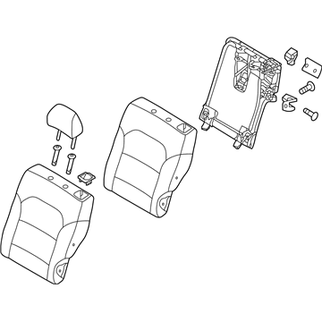 Kia 89300G5000AY2 Back Assembly-Rear Seat LH