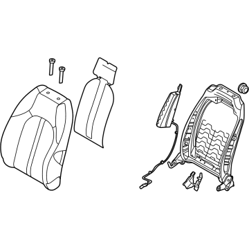 Kia 88400L3000HS1 Back Assembly-Fr Seat,RH