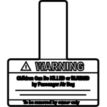 Kia 0K08C57K98 Label-Air Bag Caution