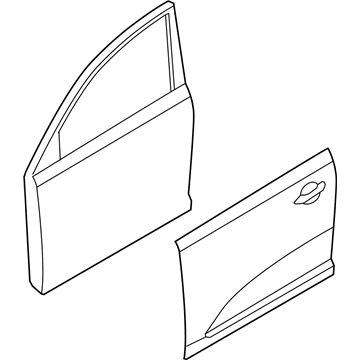 Kia 760043W011 Panel Assembly-Front Door RH 760043W011 Kia Panel Assembly-Front Door RH Illustration 1 of 1