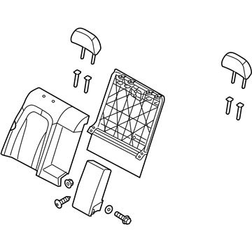 Kia 894004C970AN4 Back Assembly-Rear Seat RH