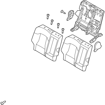 Kia 89400DW100FG5 BACK ASSY-RR SEAT RH