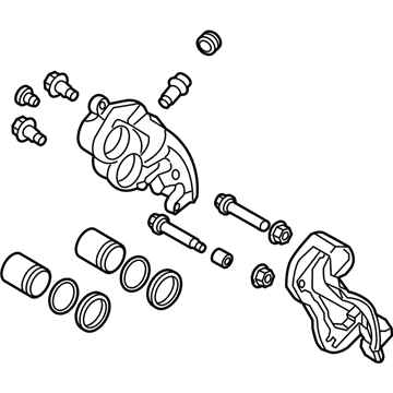 Kia 581904ZA00 Front Brake Caliper Kit, Right