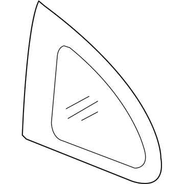 Kia 0K34C72661 Glass-Quarter Window, RH