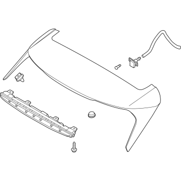 87210P1000UD Kia SPOILER ASSY-RR Illustration 1 of 1
