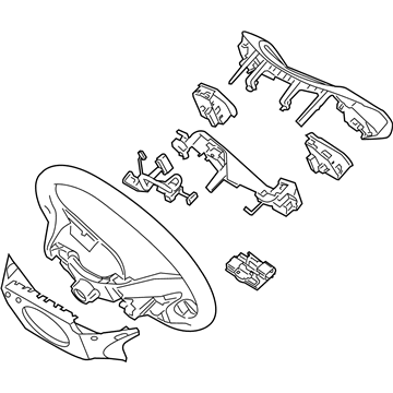 561004U061VA Kia Steering Wheel Assembly Illustration 1 of 1