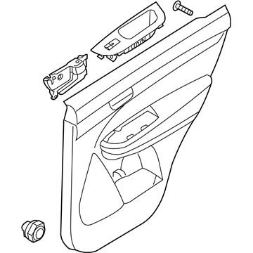Kia 833011U080AM2 Panel Complete-Rear Door Trim