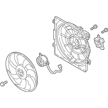 Kia Sportage Radiator fan - 25380D3600