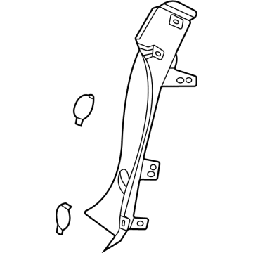 Kia 866Y8CV000 PIECE-RR BUMPER SIDE