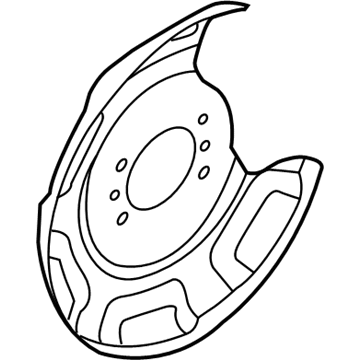 Kia 583901R100 Splash Shield, Right