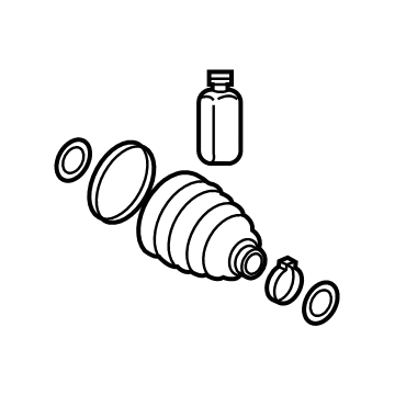 Kia 495L5AT000 BOOT KIT-DIFF SIDE,L