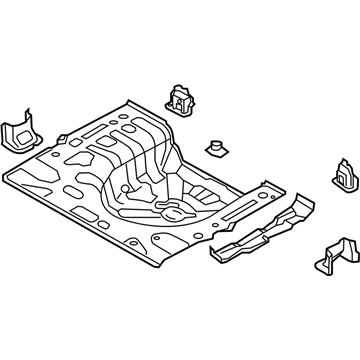 Kia 65520A7000 PNL Assembly-Rr Floor Rr 65520A7000 Kia PNL Assembly-Rr Floor Rr Illustration 1 of 1