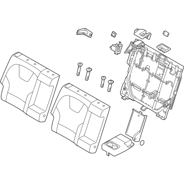 Kia 89400AT890A3R BACK ASSY-RR SEAT RH