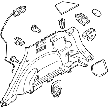 Kia 85740DW000WK TRIM ASSY-LUGGAGE SI
