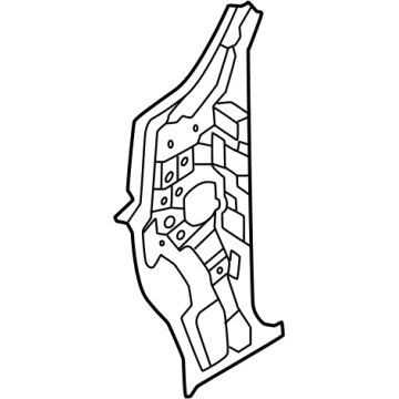 71202DW000 Kia PILLAR ASSY-FRONT IN Illustration 1 of 1