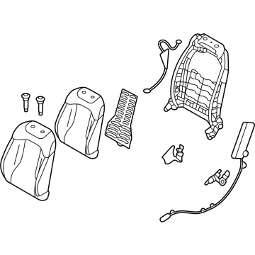 88300CH130G35 Kia BACK ASSY-FR SEAT,LH Illustration 1 of 1
