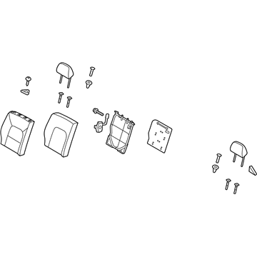 Kia 894001WAC0BEL Back Assembly-Rear Seat RH