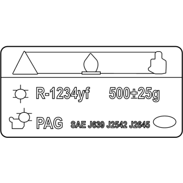 Kia 97699CV550 LABEL-REFRIGERANT