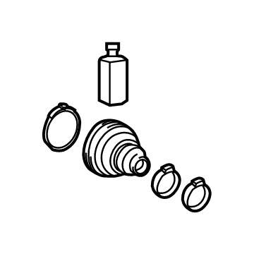 Kia 496A4CW000 BOOT KIT-REAR WHEEL