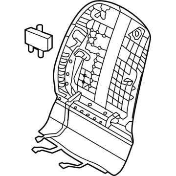 Kia 88390R0301OFB Front Seat Back Map Board Assembly 88390R0301OFB Kia Front Seat Back Map Board Assembly Illustration 1 of 1