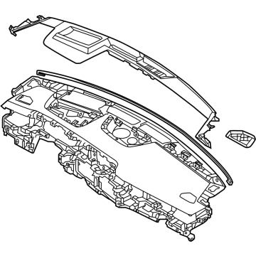 Kia 84701L2AB0WK Main Crash Pad Assembly 84701L2AB0WK Kia Main Crash Pad Assembly Illustration 1 of 1