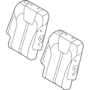 89400P2BF0MD6 Kia 2nd Seat Back Assembly Right Hand Illustration 1 of 1