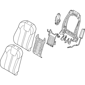 88300P4DB0MD6 Kia Front Seat Back Assembly Left Hand Illustration 1 of 1