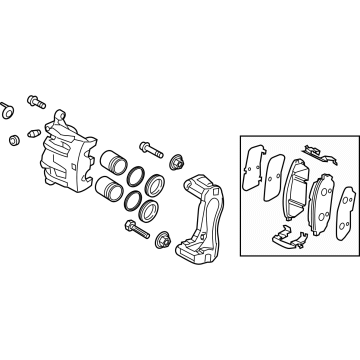 Kia 58110R0100 BRAKE ASSY-FR,LH 58110R0100 Kia BRAKE ASSY-FR,LH Illustration 1 of 1