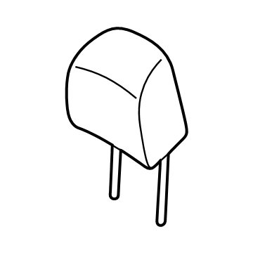 Kia 88700P2AE0MC3 Front Seat Headrest Assembly 88700P2AE0MC3 Kia Front Seat Headrest Assembly Illustration 1 of 1