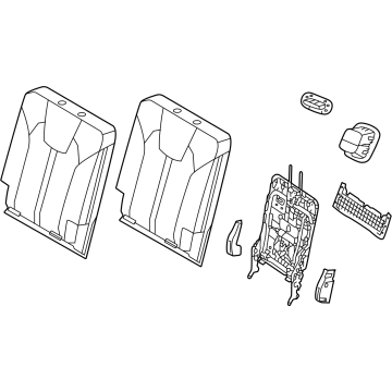 89A30P4000MC3 Kia 3rd Seat Back Assembly Left Hand Illustration 1 of 1