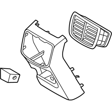 Kia 84640L2AA0WK Console Rear Cover Assembly 84640L2AA0WK Kia Console Rear Cover Assembly Illustration 1 of 1