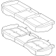 Kia 89100GG410D21 Rear Seat Cushion Assembly