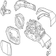 Kia 87610XA100 Outside Rear View Mirror Assembly